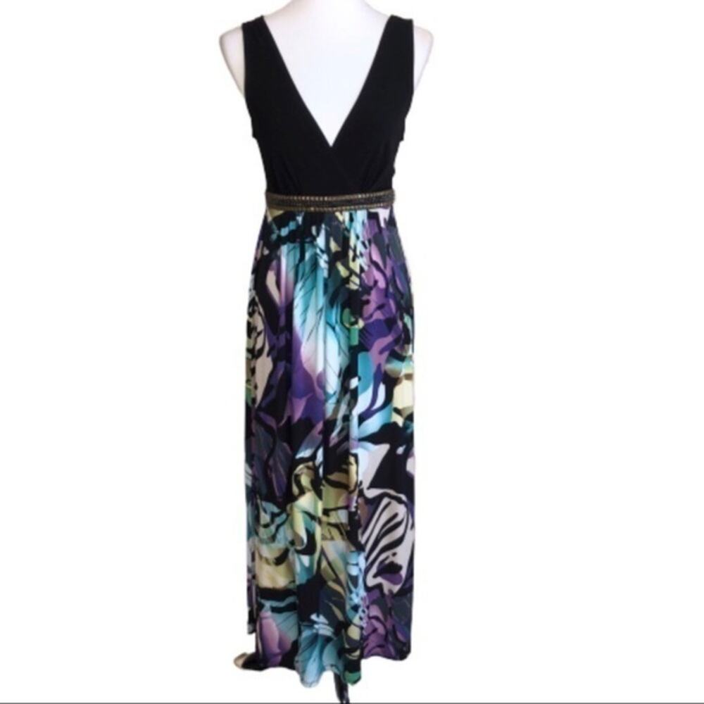Roz & Ali Bejeweled Abstract Print Maxi Size 8